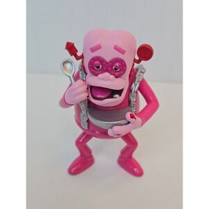 General Mills Franken Berry Cereal Diecast 2.5" Toy Figure Pink Spoon Bowl RARE